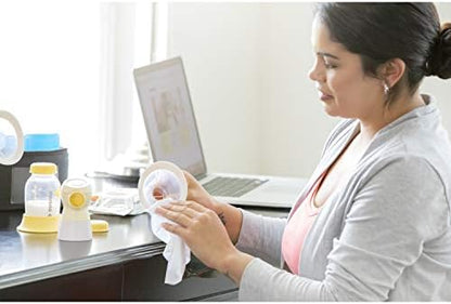 Medela individually wrapped hygienic breast pump wipes for portable cleaning