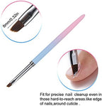 Inenk acetone resistant nail brush with ergonomic metallic handle