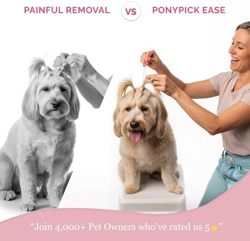Close up of Pony Pick blade for removing pet hair ties