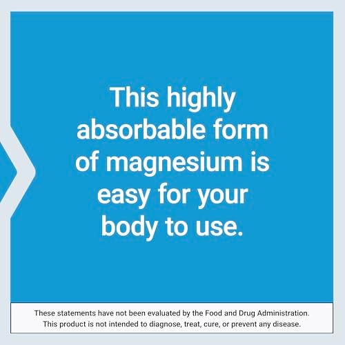 Life Extension Magnesium Glycinate ninety capsules bottle angle view illustrating dietary supplement details