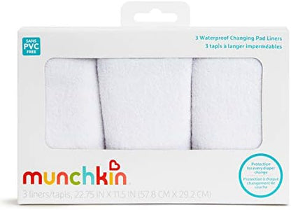 Top view of Munchkin waterproof liner showing size and texture