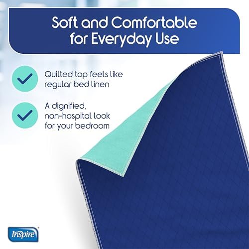 Inspire reusable waterproof bed wetting pad being prepared for a standard machine wash cycle.