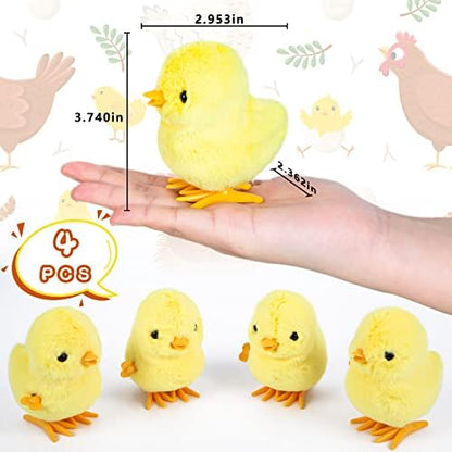 Close up view of the mechanical wind up key on the side of the 3 Otters plush chicken toy