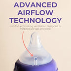 Side profile of the gradual slope design on the silicone baby bottle nipple