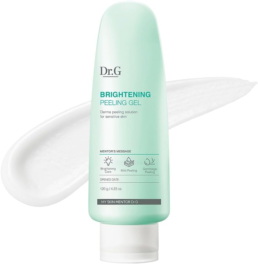 Dr. G Brightening Peeling Gel front view packaging for glowy skin
