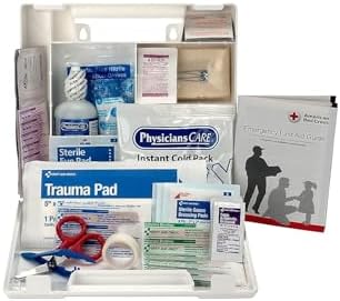 Back view of the First Aid Only plastic case showing wall mounting brackets