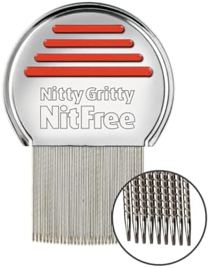 Nitty Gritty NitFree Comb showing patented micro-spiral grooved teeth for egg removal.