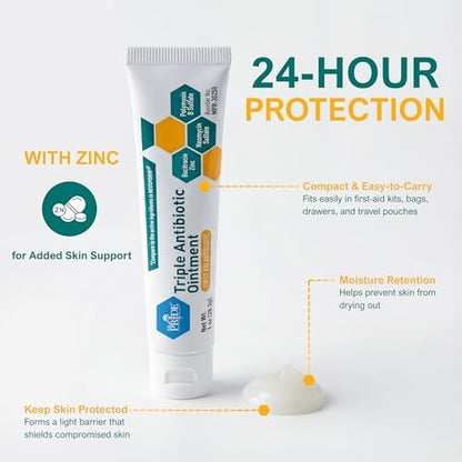 MED Pride first aid ointment showing active ingredients panel