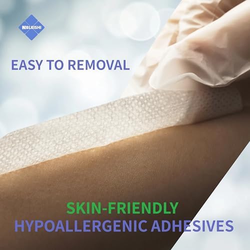 NBLEISHI latex free island wound dressing demonstrating the flexible and breathable synthetic fabric material.