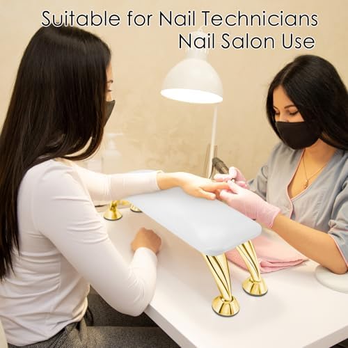 Ergonomic U-shaped nail tech arm rest for professional use