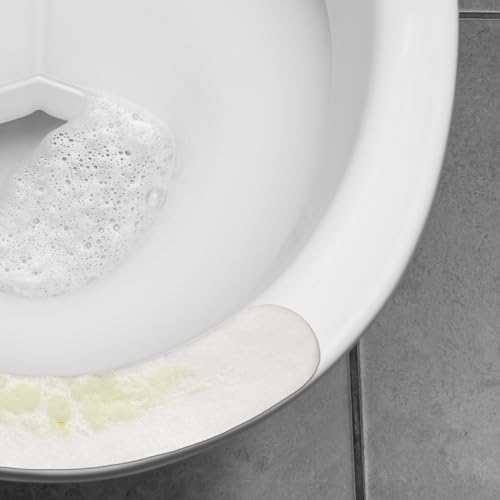 Bathroom hygiene accessory kit showing the splash protector installed for kids and adult men.