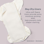 Esembly cloth diaper liner twelve pack stacked