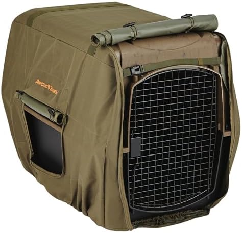 ArcticShield uninsulated crate protector side profile highlighting the zippered roll up mesh ventilation windows.