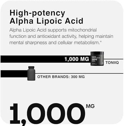 Top view of Toniiq antioxidant supplement bottle cap
