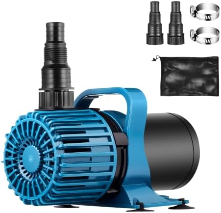 TONGCHANT 100W water pump displaying the one hundred and eighty degree rotatable outlet attachment.