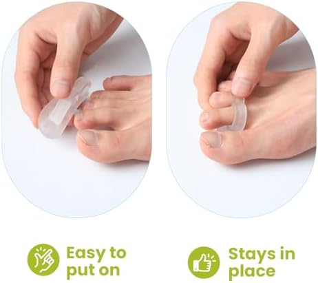 Washable and reusable gel toe separators for diabetic foot care and bunion support