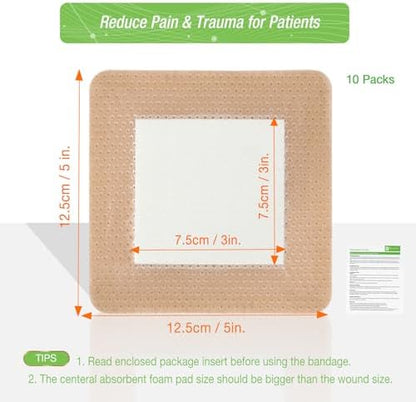 Back of the NeuHeils packaging displaying product features and sterile latex free wound instructions.