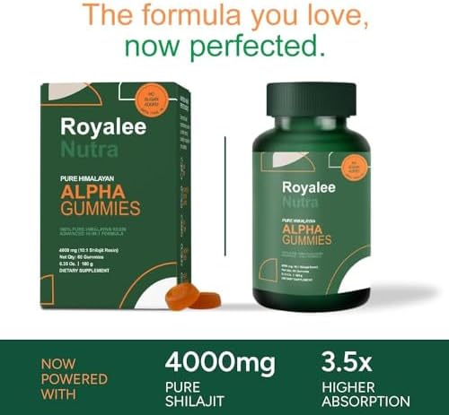 Nutritional facts label of Root Labs pure Himalayan shilajit gummies featuring KSM-66 ashwagandha and maca root.