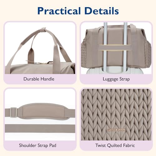 Mommore large capacity maternity bag luggage sleeve feature