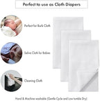 Ruvanti cotton cloth diapers folded for nursery use