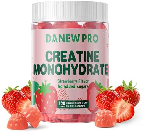 Danew Pro creatine gummy bottle nutrition facts panel