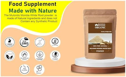 Organic Mulondo root powder supplement facts and usage instructions