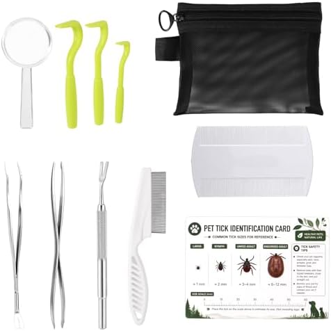 Professional tick remover set for cats dogs and humans