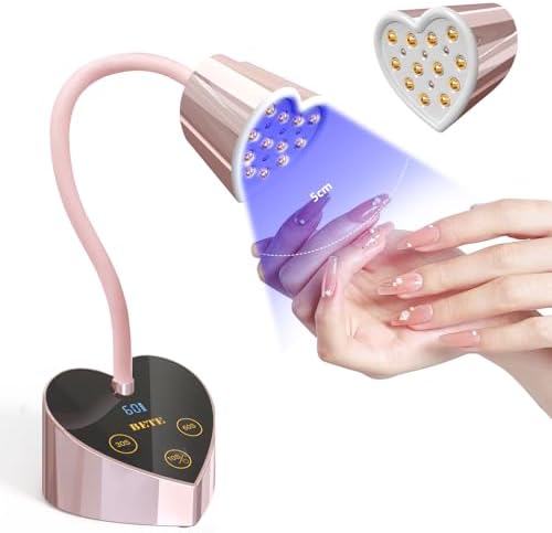 BETE cordless rechargeable gel nail dryer showing the flexible 360 degree bending feature