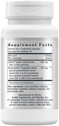 Life Extension GeroProtect Stem Cell bottle label showing key ingredients