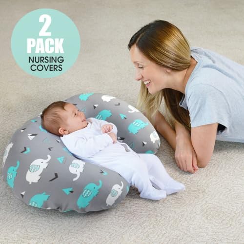 Stretchy fabric breastfeeding pillow cover detail