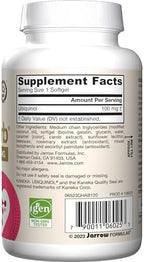Jarrow Formulas Ubiquinol 120 softgels container supplement facts label