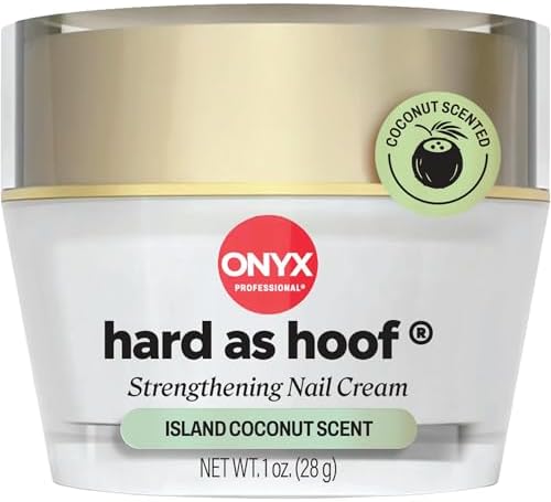 Onyx Professional Hard As Hoof nail cream jar with coconut scent
