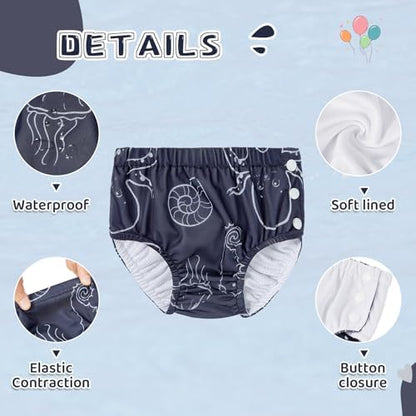 Durio 2 piece swim diaper set folded