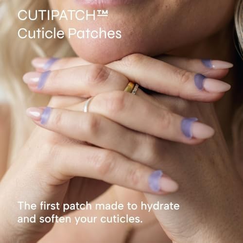 Close up of Cutipatch mess free cuticle patch applied to a finger