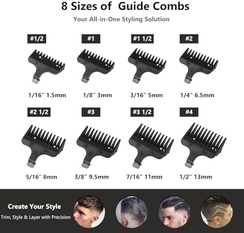 Replacement guide combs compatible with 40 millimeter Wahl T-blade