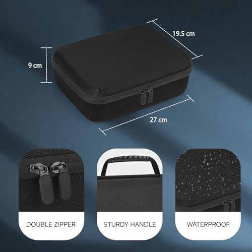 MOSLA shockproof trimmer case close up of the water resistant EVA hardshell material and dual zippers