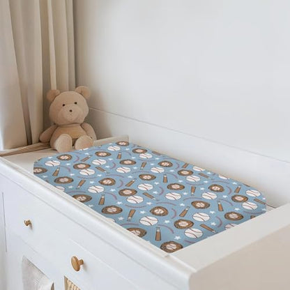 Soft silky polyester fabric texture of baseball print baby sheet