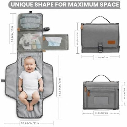 Ubravoo foldable travel diaper changing station opened flat