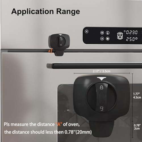 Zentivor childproof oven door lock installed on oven