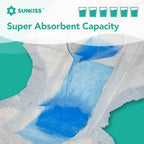 SUNKISS TrustPlus medium size adult diaper displaying the breathable cloth like fabric texture.