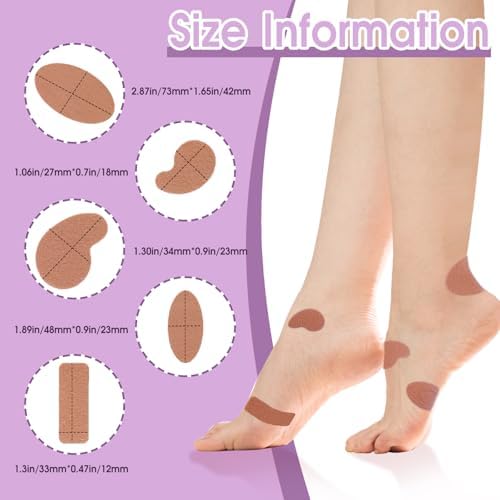 Close up of THSTOIC adhesive mole skin padding for heel and toe friction relief.