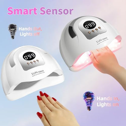 Dmjwan gel nail dryer side profile showing spacious interior