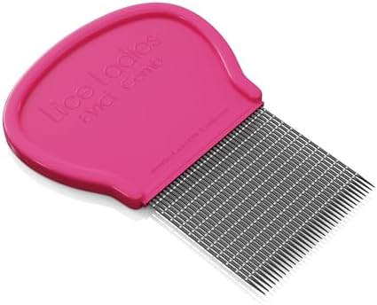 Close up of stainless steel teeth with circular grooves for lice removal