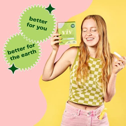 Viv for Your V regular flow tampons for 360-degree leak protection