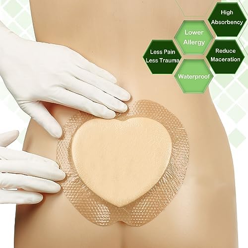 NeuHeils sacral pressure ulcer bandage showing the gentle silicone adhesive border and heart-shaped contour.