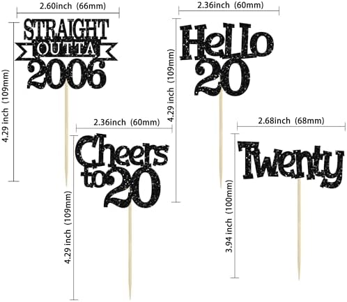 Straight Outta 2006 theme cupcake picks arranged on a premium dessert display stand.