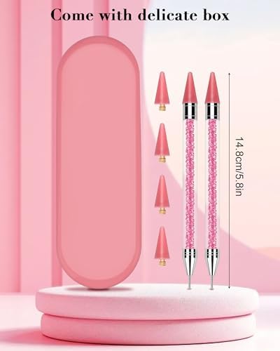 Four replaceable wax tips for rhinestone picker tool