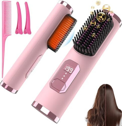 Close up of 5D dense bristles on Zdxbo ionic straightening brush