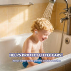 Travel ready compact pack of KOMIDK kids waterproof ear protection patches for swimming and water sports.
