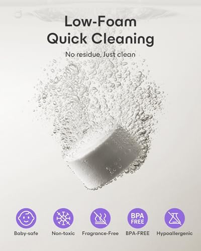 Baby Brezza official cleaning tabs showing individual pre-measured tablet form